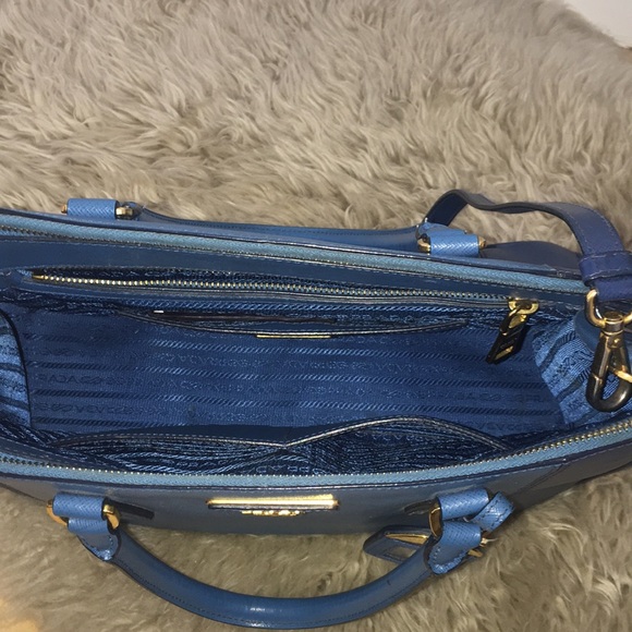 PRADA Bluette+Cobalto Saffiono Lux Authentic - Picture 2 of 6
